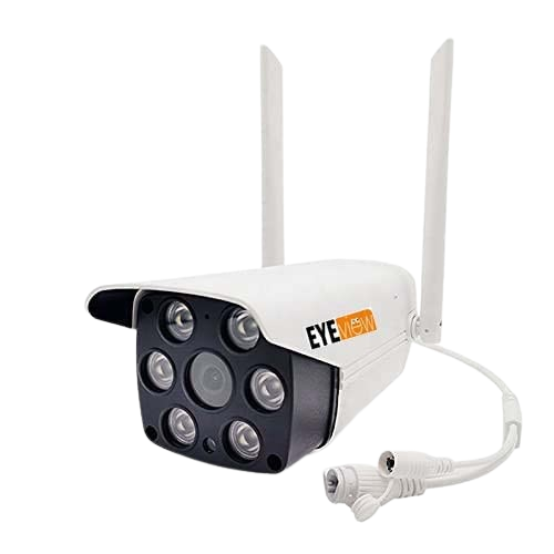 EYEVIEW 3MP WiFi 4G SIM CCTV Bullet Camera, Color Night Vision, Audio Record, Two Way Talk, Memory Card Supported, All SIM Support
